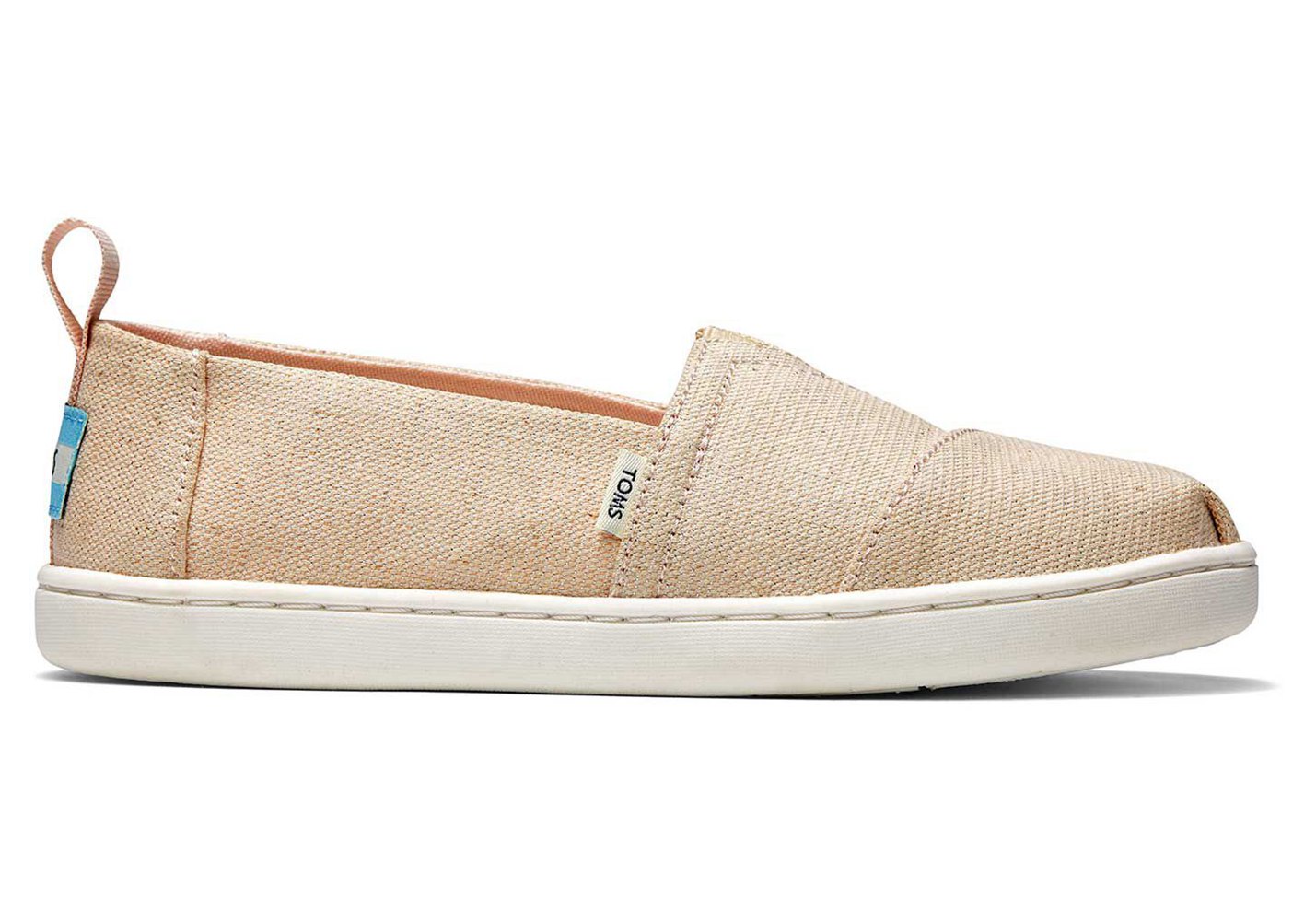 Toms Espadryle Dziecięce Beżowe - Alpargata Youth Metallic - 38FAHUCIX